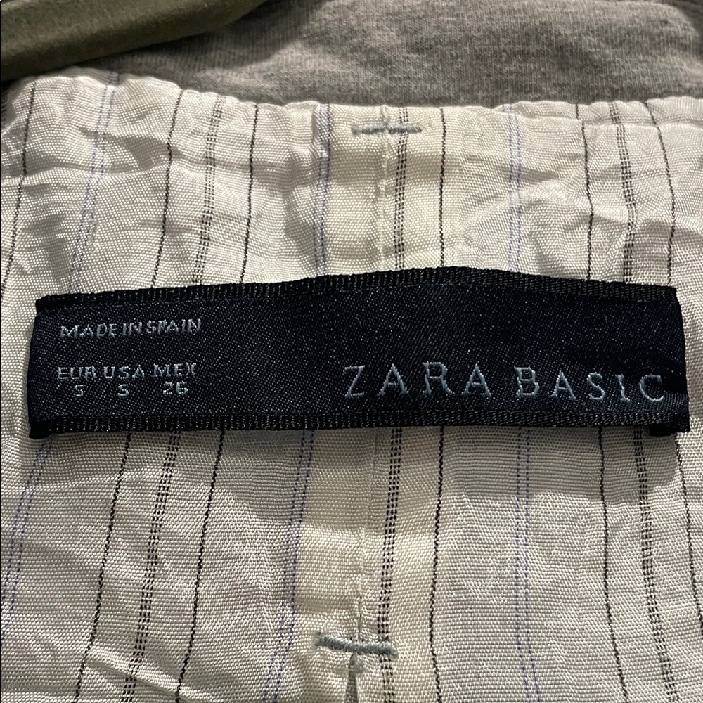 Zara Light Gray Single-Button Blazer - image 2